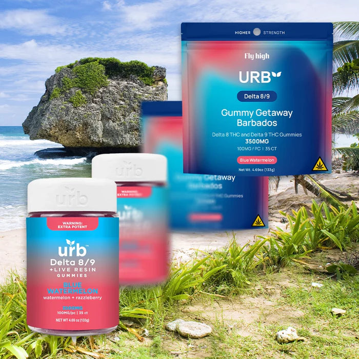 Urb Blue Watermelon D8/D9 THC Gummies- 3500mg