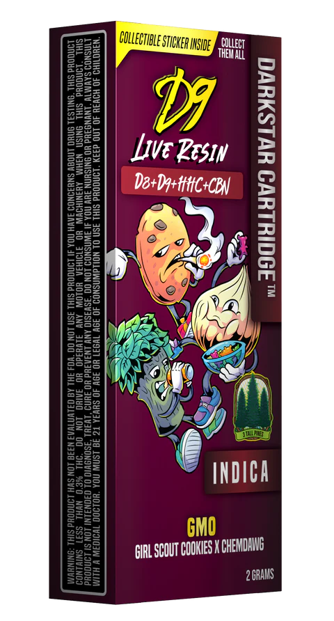 3 Tall Pines Delta 9 - GMO Darkstar Vape Cartridge (Indica)