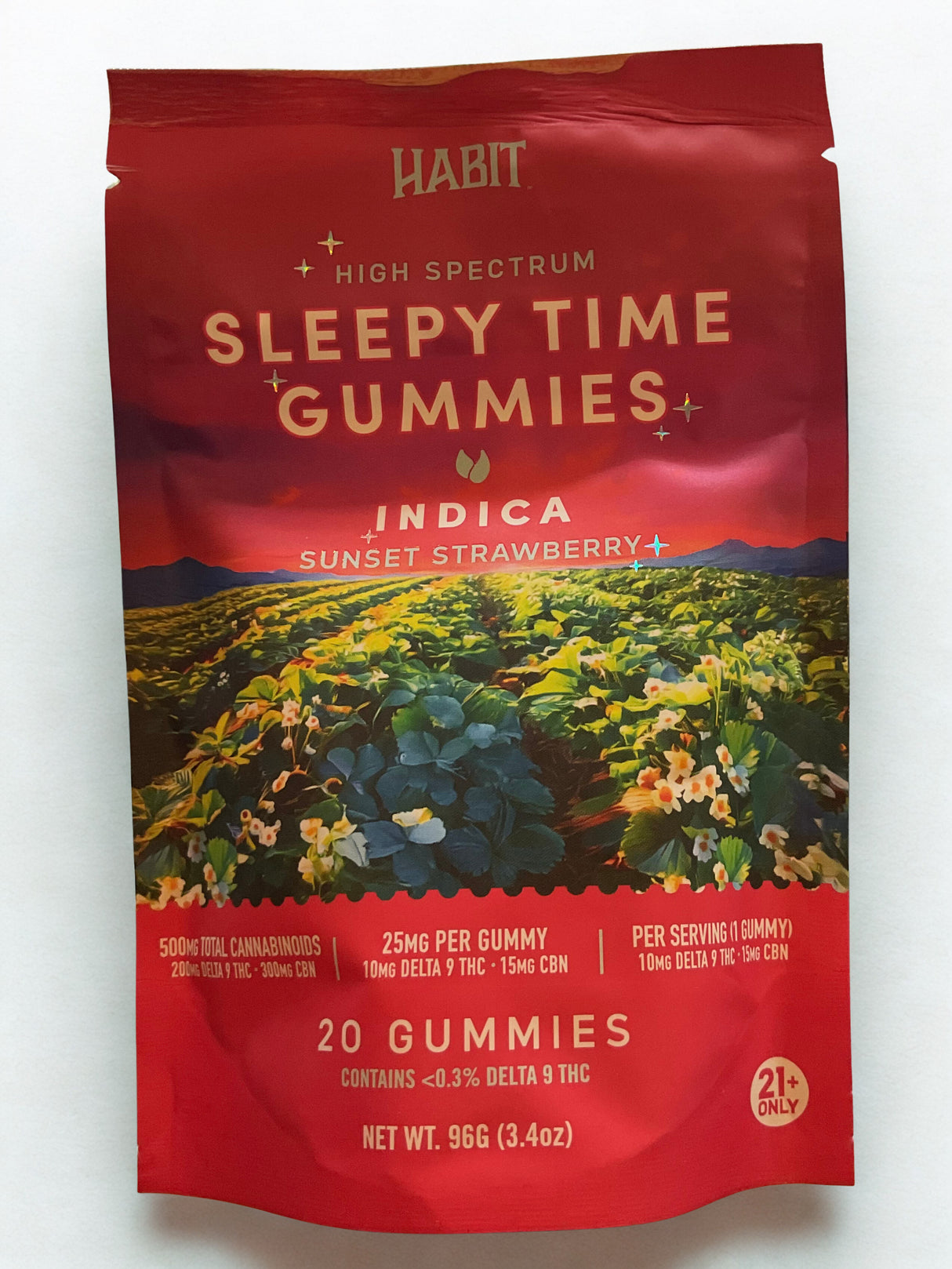 Habit Full Spectrum 1:1.5 THCA:CBN Hemp Gummies 20p Sunset Strawberry