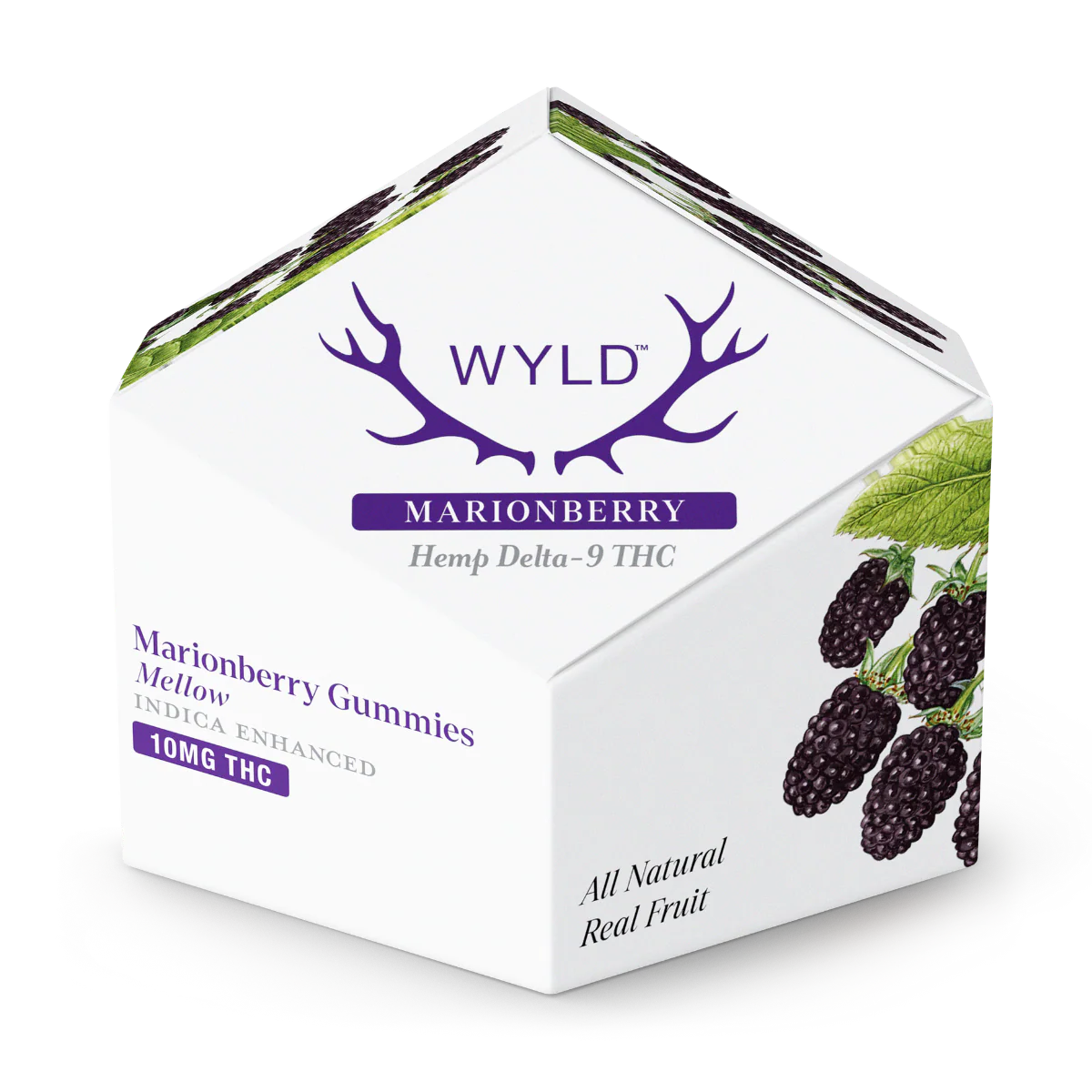 Wyld Marionberry Indica THC 10mg Gummies | Mellow