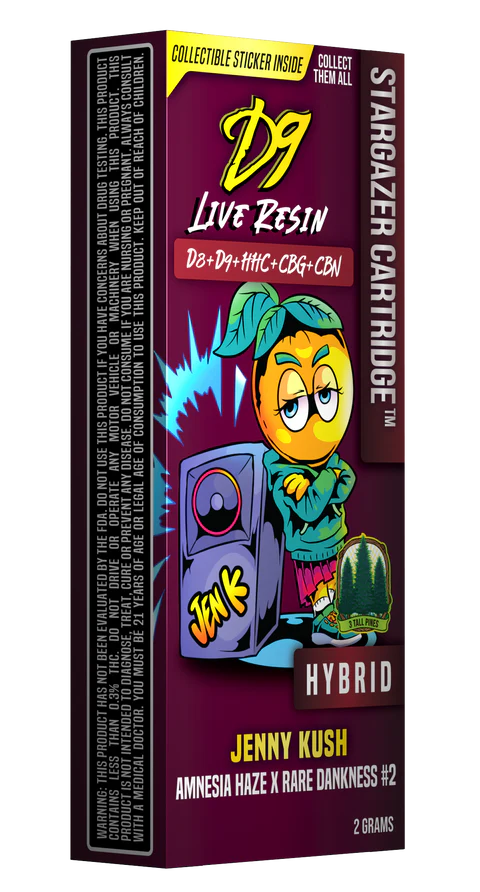 3 Tall Pines Delta 9 - Jenny Kush Stargazer Vape Cartridge (Hybrid)