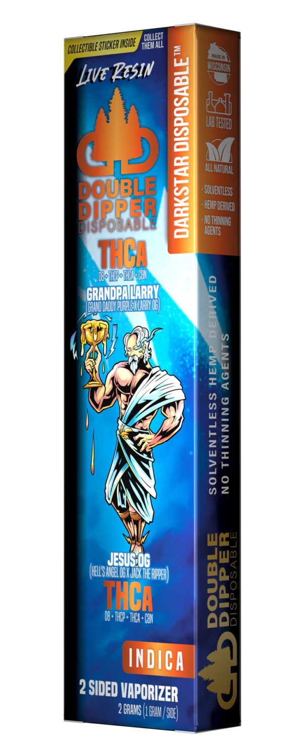 3 Tall Pines Grandpa Larry Jesus OG - Darkstar Disposable Double Dipper 2g Vape