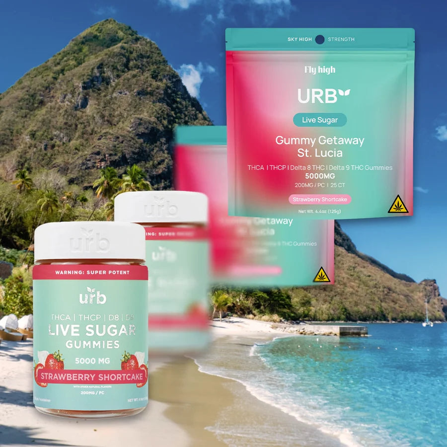 Urb Live Sugar Gummies - Strawberry Shortcake - 5000mg