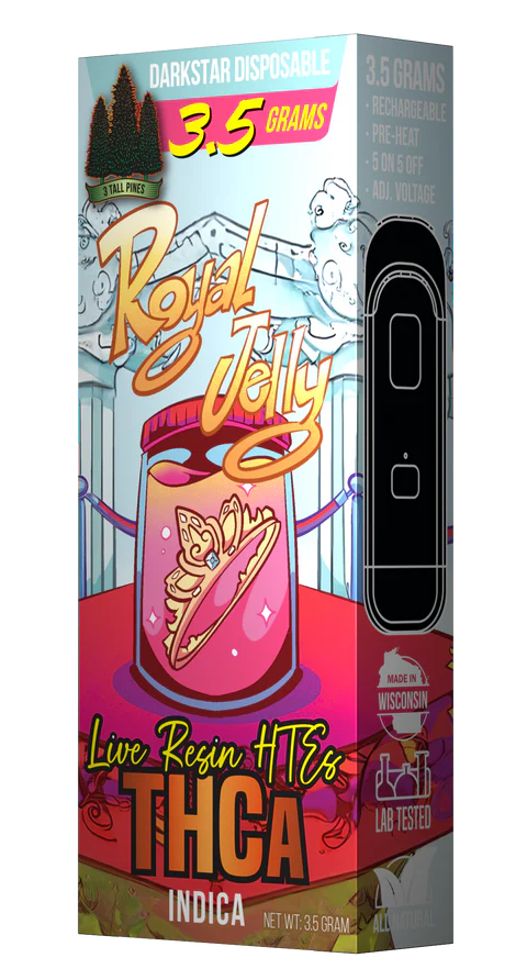 3 Tall Pines' Live Resin HTE THCa Royal Jelly Disposable 3.5g Vape