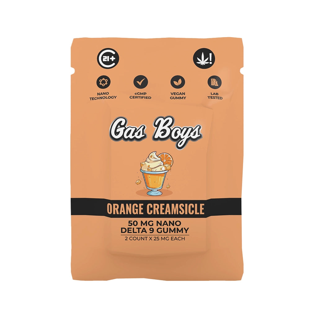 Orange Creamsicle Gas Boys Nano Enhanced Delta 9 Gummy- Single 50mg