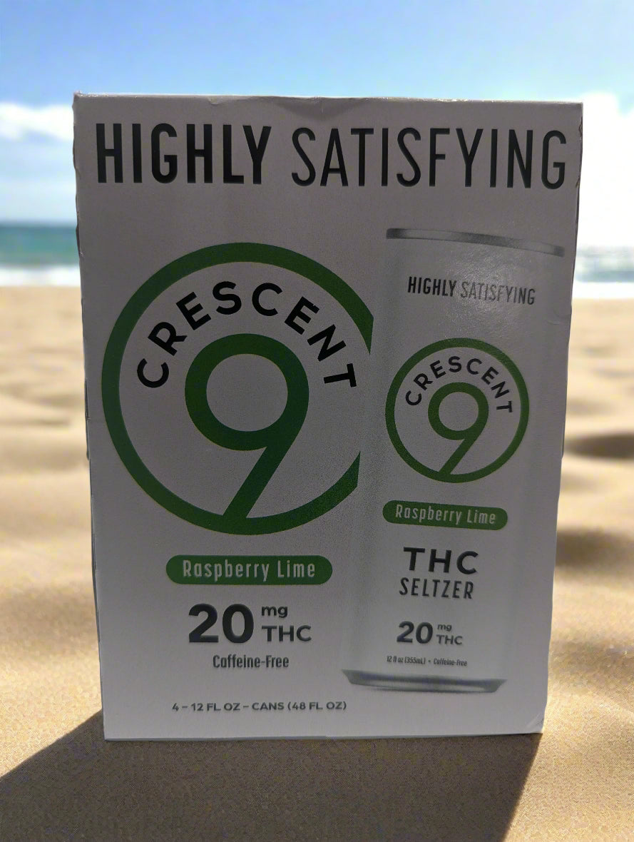 Crescent Raspberry Lime 20mg Delta 9 THC Seltzer Drink