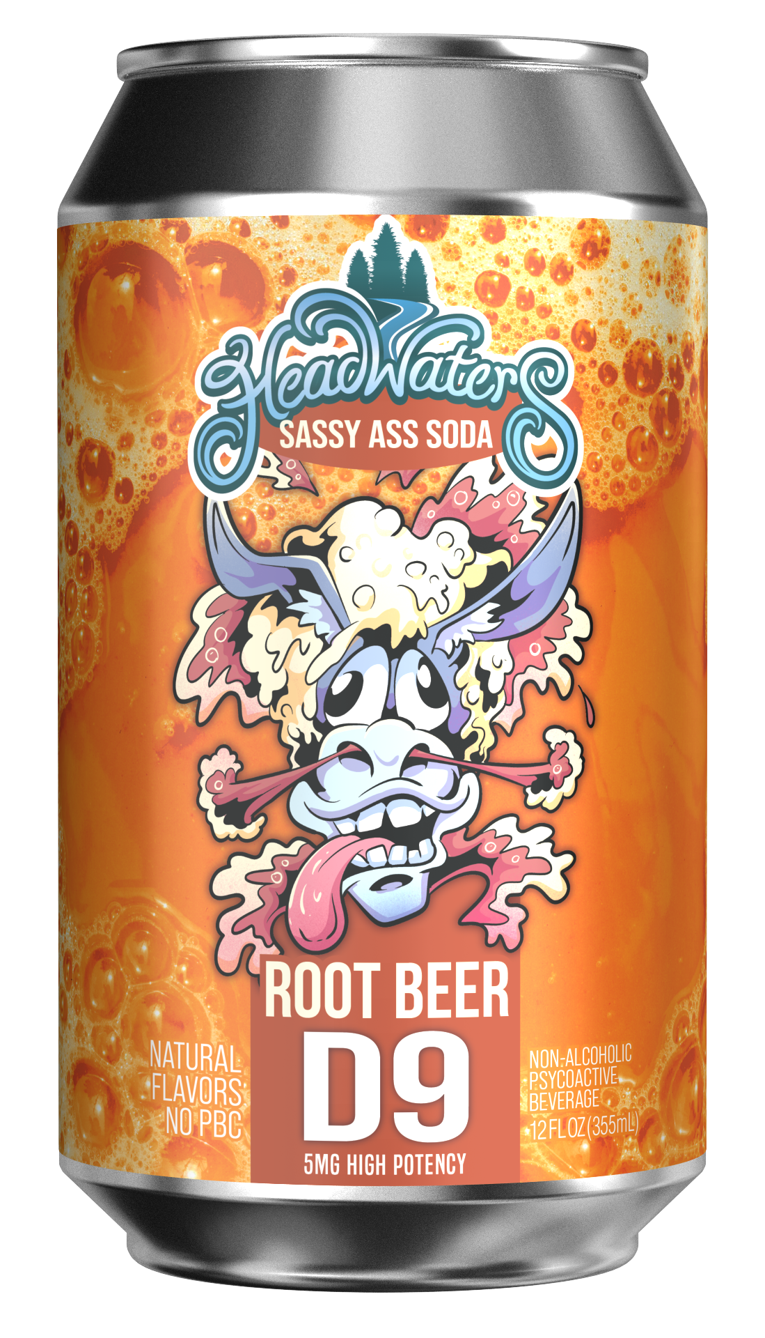 Image of Root beer Headwaters Delta 9 THC Soda 5mg can