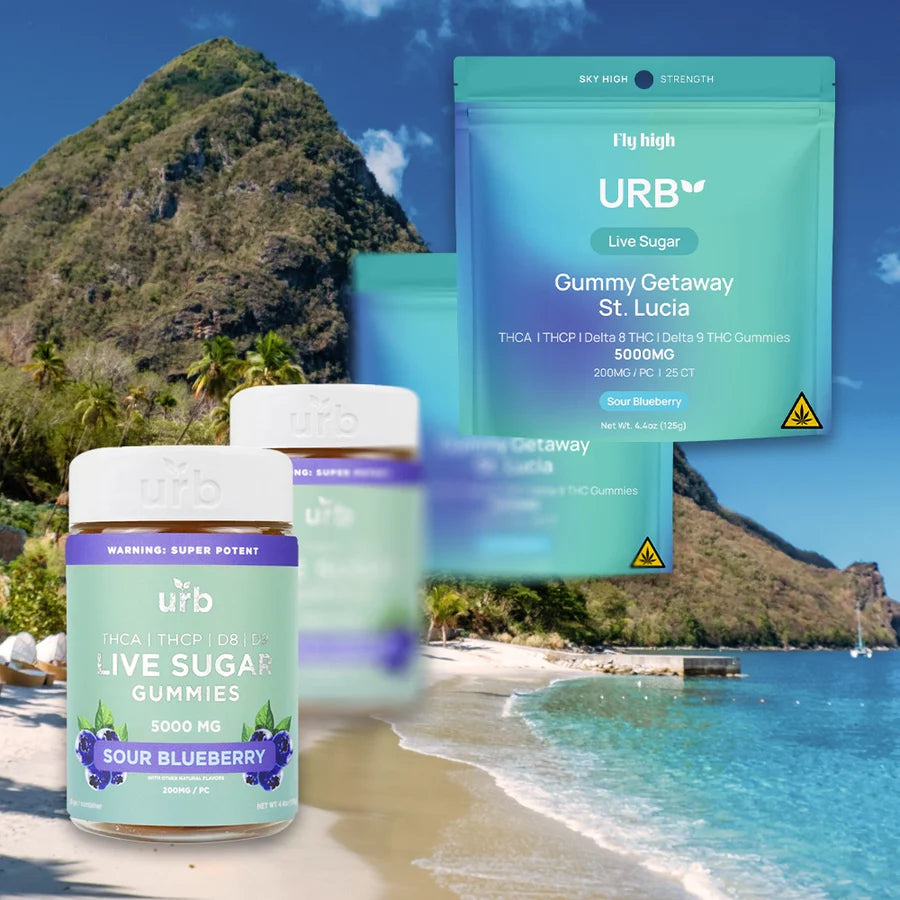 Urb Live Sugar Gummies - Sour Blueberry - 5000mg