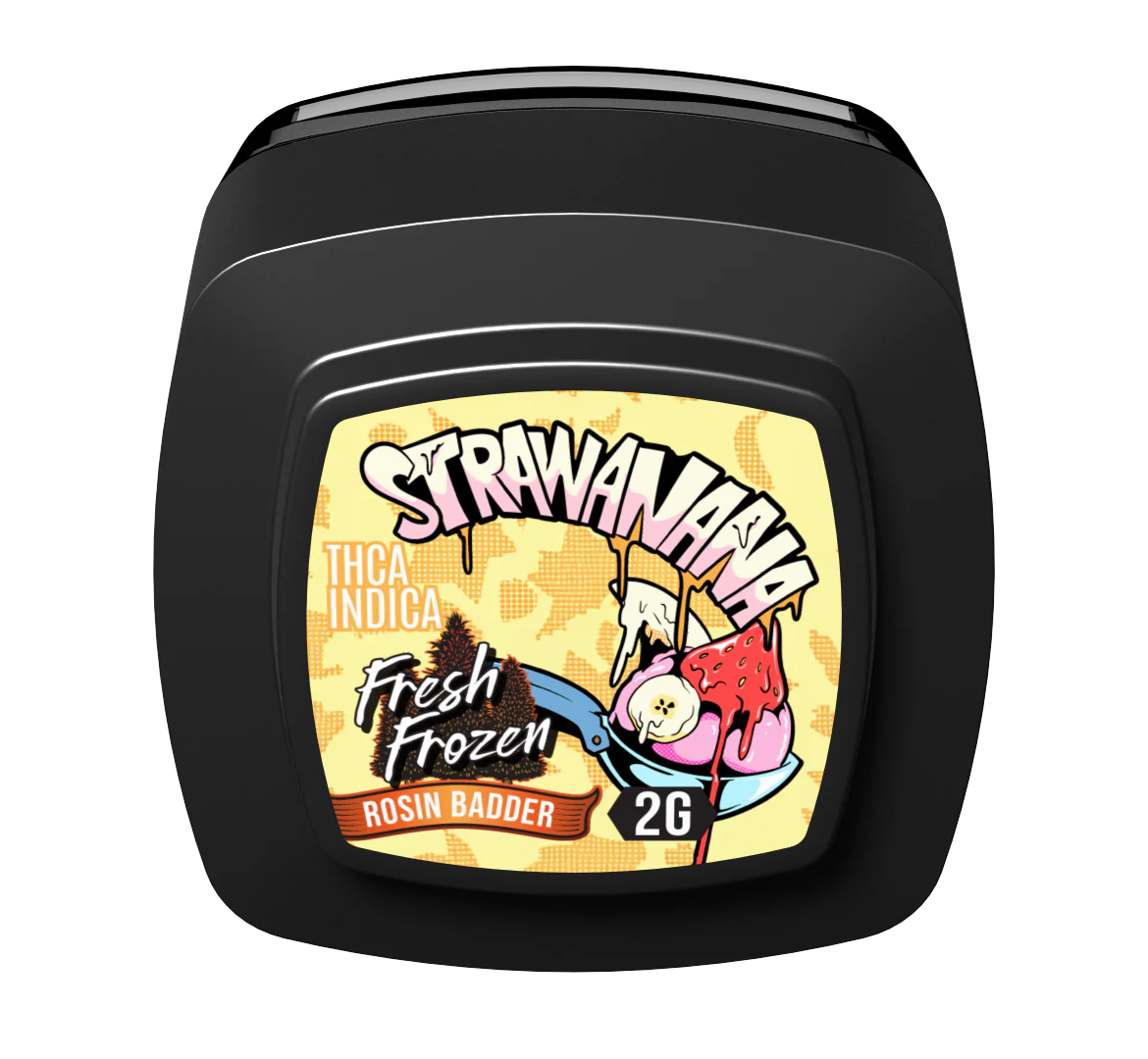 3 Tall Pines THCA Rosin Badder - Strawnana Indica Fresh Frozen 2g