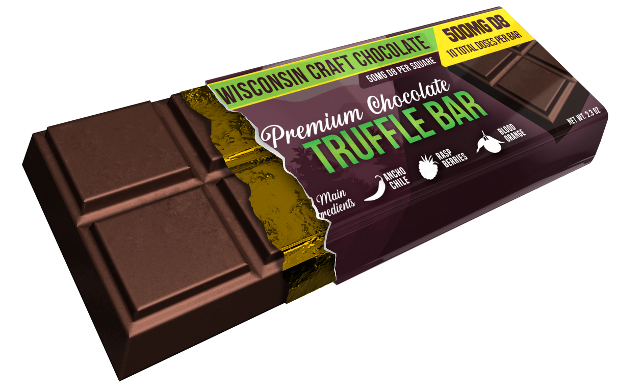 Image of 3 Tall Pine's 500mg Delta 8 Truffle Chocolate Bar