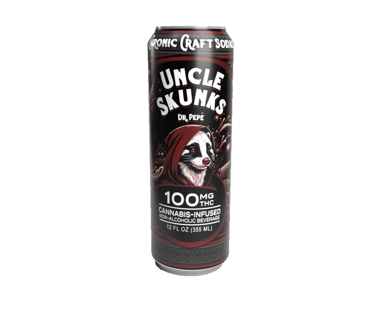 Uncle Skunks Dr. Pepe 100mg Delta 9 Craft Soda Drink