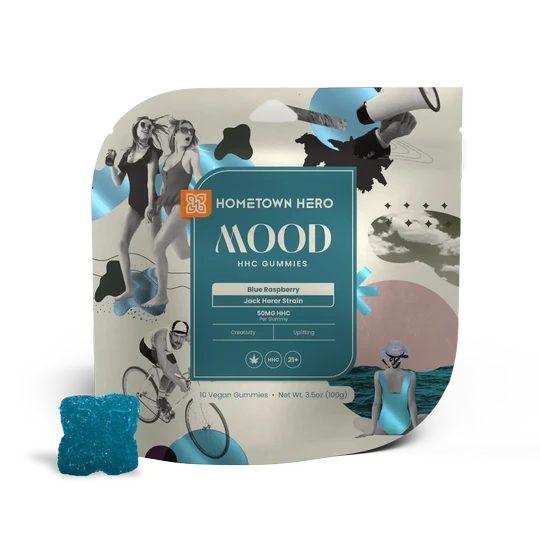 Hometown Hero Blue Raspberry Mood HHC Gummies