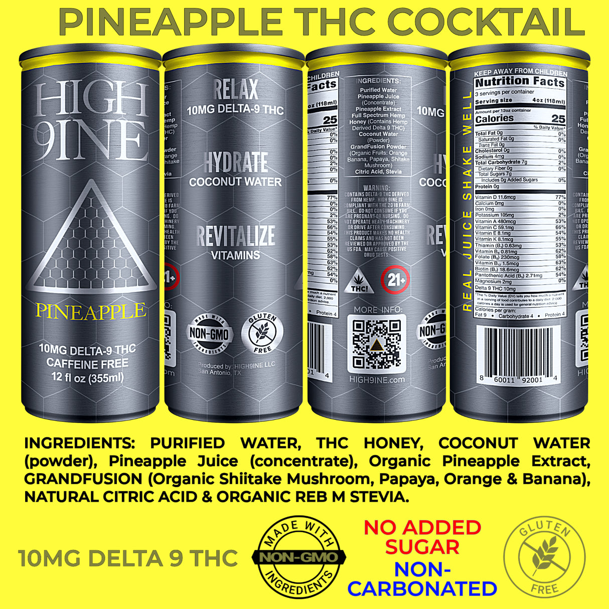 High 9ine 10mg Delta 9 THC Seltzer Drink