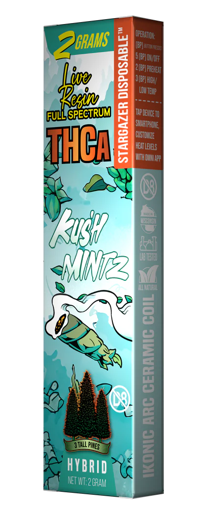 THCa Disposable Vape - Kush Mintz - Stargazer 2g (Hybrid)  Midwest Kenosha