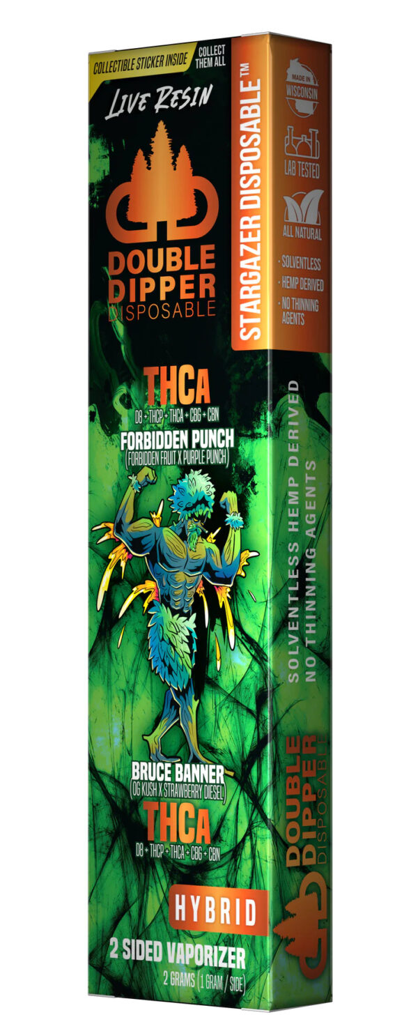 3 Tall Pines Forbidden Punch Bruce Banner - Stargazer Disposable Double Dipper 2g Vape