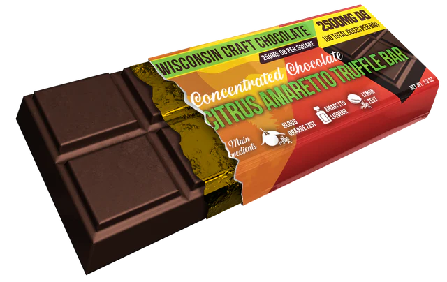 3 Tall Pines Citrus Amaretto Delta 8 Chocolate Bar