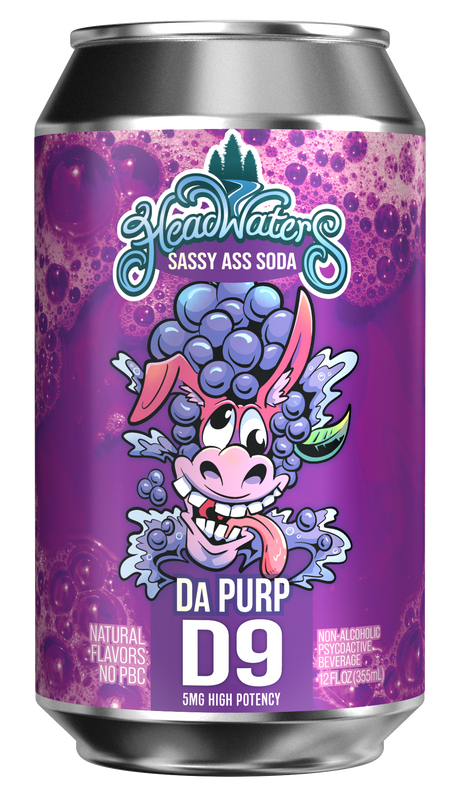Image of Da Purp Headwaters Delta 9 THC Soda 5mg can
