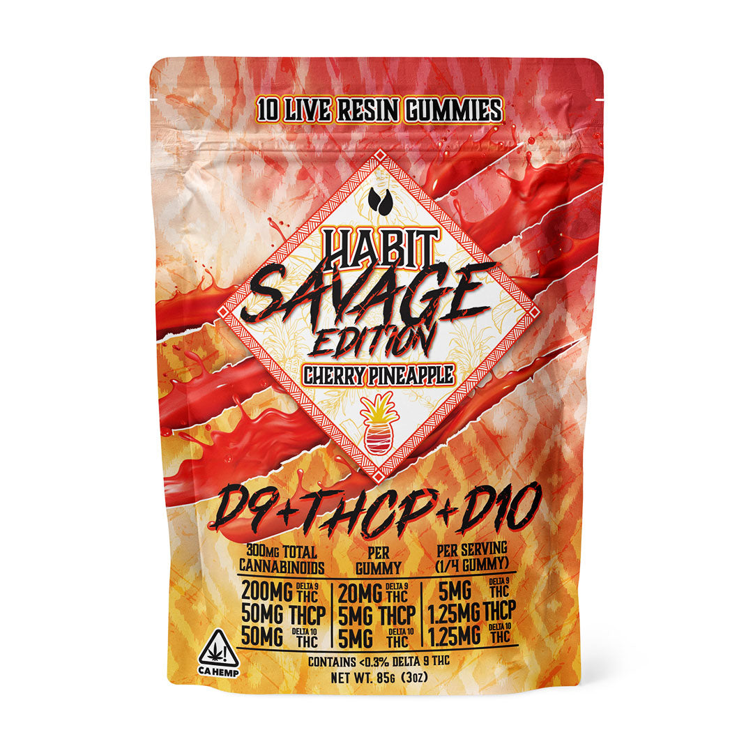 ジンバブエ産 超七クリスタルポイント｜高透明×レッドインクルージョン｜彼岸花 Habit Savage Edition Live Resin Gummies 10pk – Midwest Kenosha