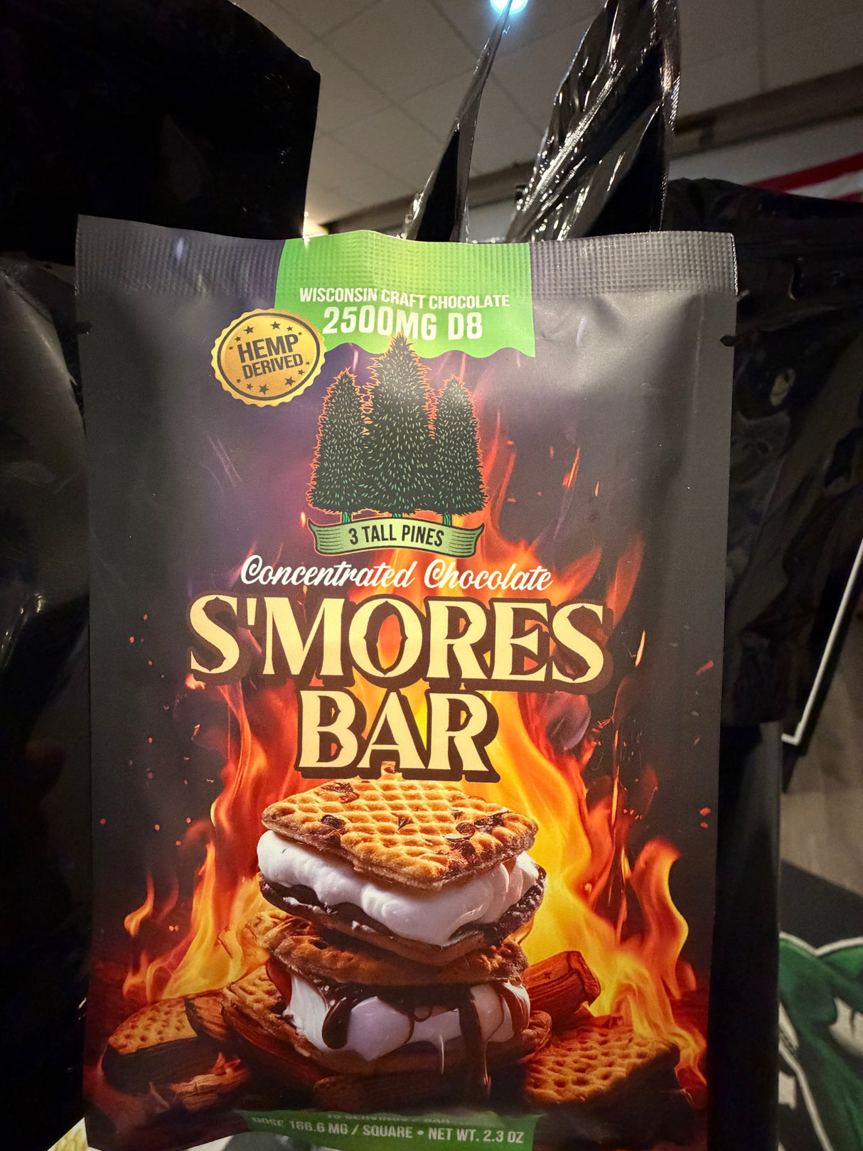 3 Tall Pines Smores Delta 8 Chocolate Bar