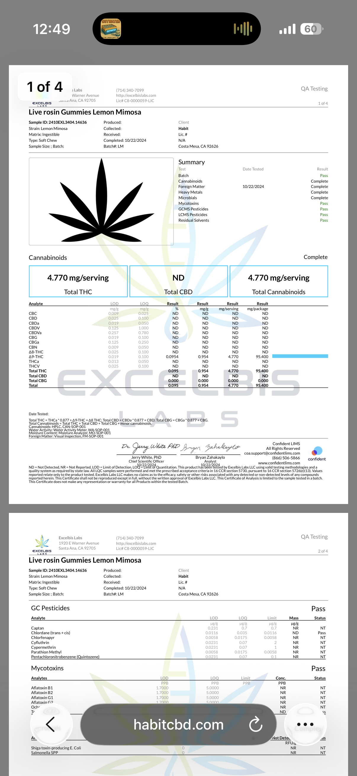 Habit Delta 9 THC Live Rosin Gummy – Lemon Mimosa – Sativa
