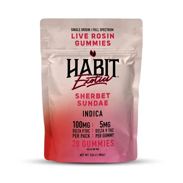 Habit Delta 9 THC Live Rosin Gummy – Sherbet Sundae – Indica