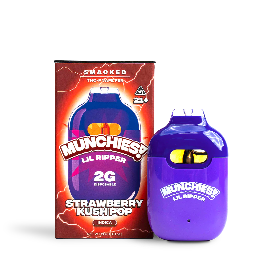Delta Munchies 2G LIL RIPPER THCP SMACKED VAPE Strawberry Kush Pop
