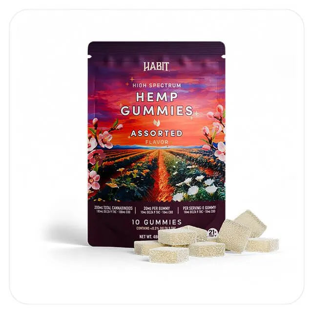 Habit Full Spectrum 1:1 CBD THC Hemp Gummies 10p Mixed