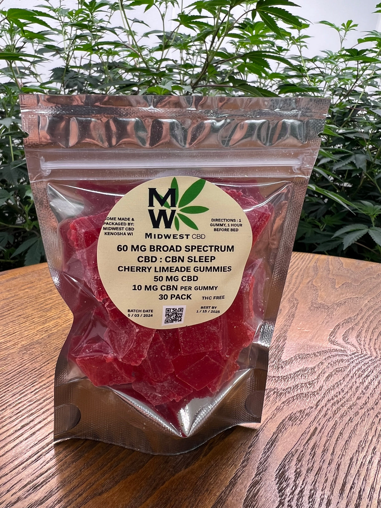 Image of a Package of Midwest CBD's Broad Spectrum CBD CBN Sleep Gummies