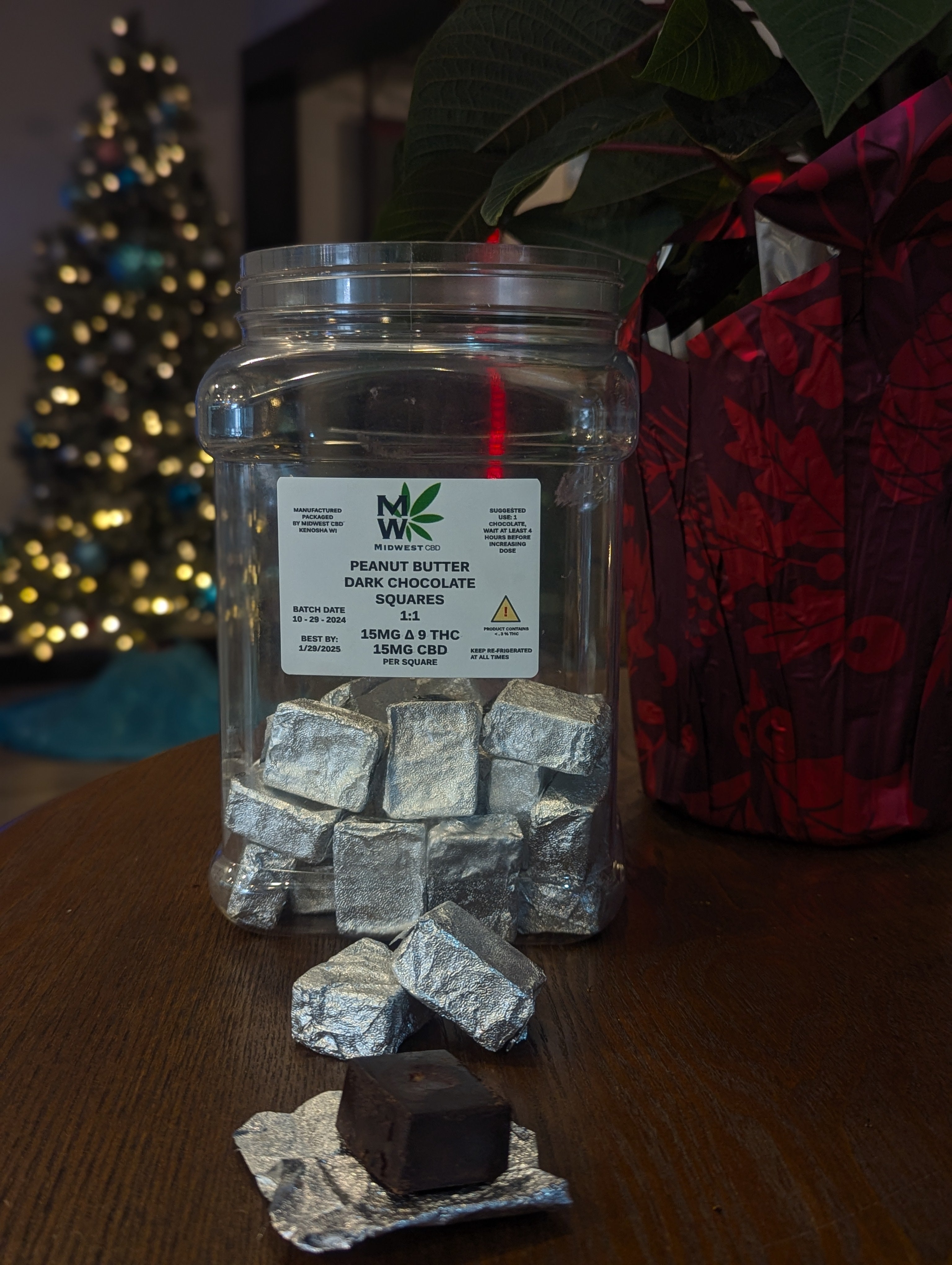 Midwest CBD 30mg 1:1 Delta 9 THC & CBD Organic Peanut Butter Dark