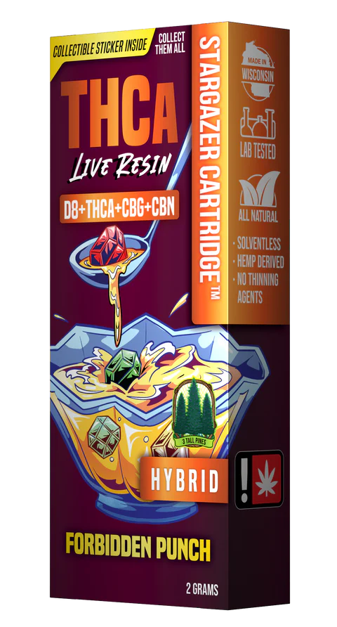 3 Tall Pines THCa Vape Cartridge - Forbidden Punch - Stargazer 2g (Hybrid)