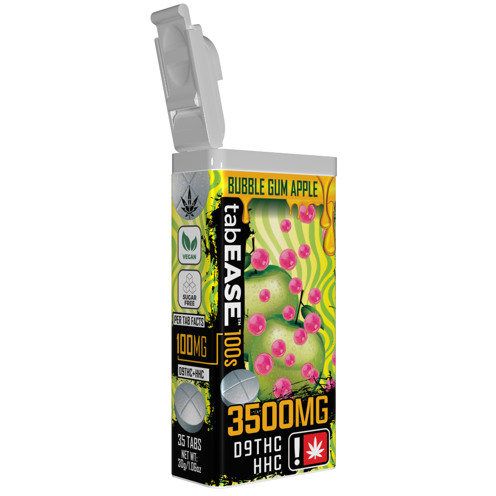 TabEase D9/HHC THC Pills 3500MG – Bubble Gum Apple