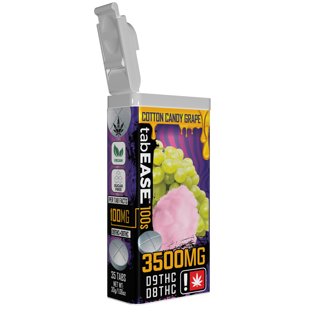 TabEase D9/ D8 THC Pills 3500MG – Cotton Candy Grape