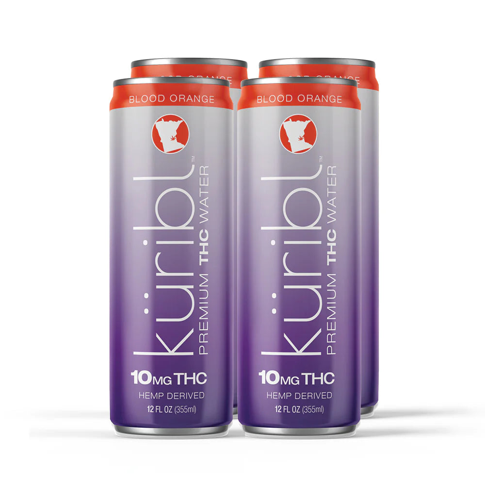 Kuribl Blood Orange Sparkling Water 10mg Delta 9 THC Drink