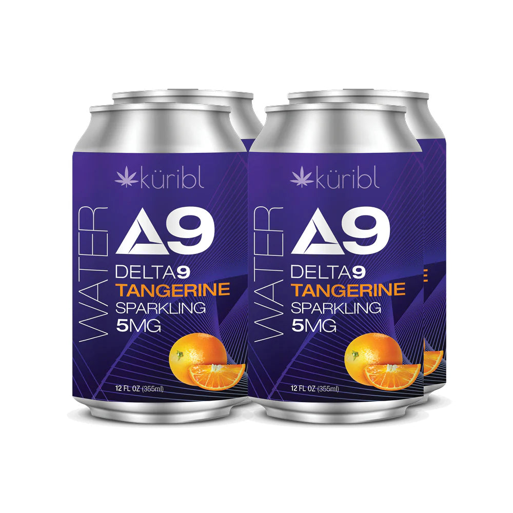 Kuribl Tangerine Sparkling Water 5mg Delta 9 THC Drink