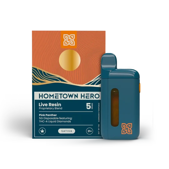 Hometown Hero Pink Panther 5g THCA Liquid Diamond Live Resin Disposable Vape